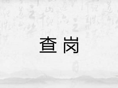 查岗 查岗