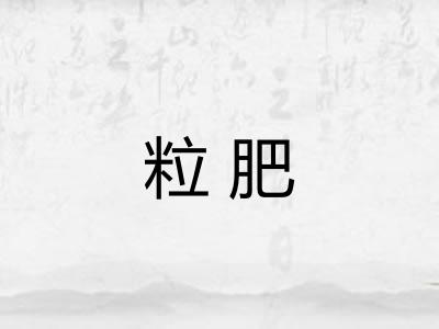 粒肥 粒肥