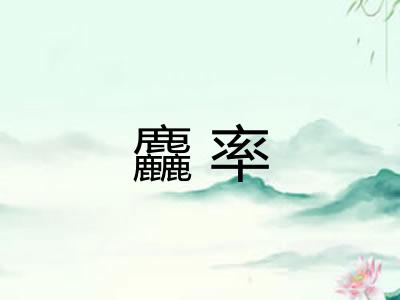 麤率 麤率