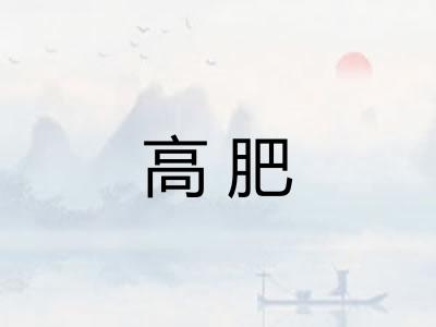 高肥 高肥