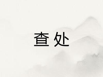 查处 查处
