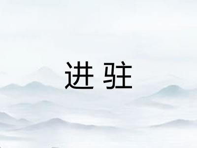 进驻