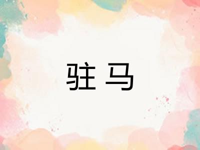 驻马 驻马