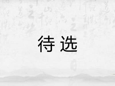 待选 待选
