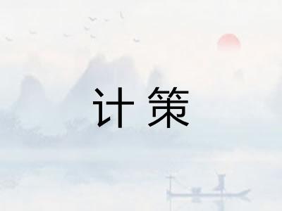 计策 计策
