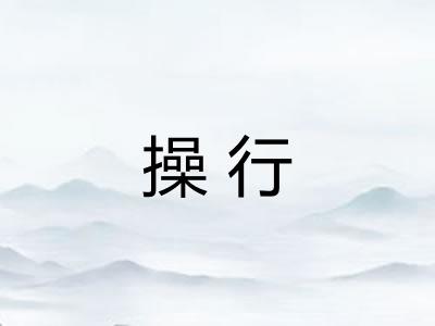 操行