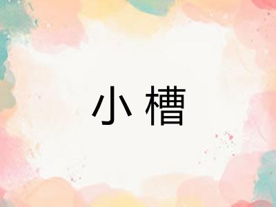 小槽 小槽