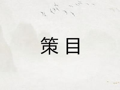 策目