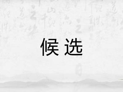 候选 候选