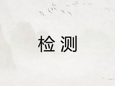 检测 检测