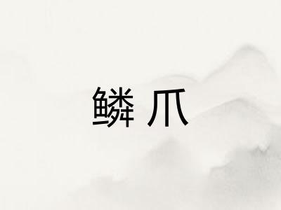 鳞爪 鳞爪