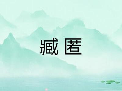 臧匿 臧匿