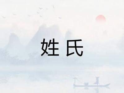 姓氏 姓氏