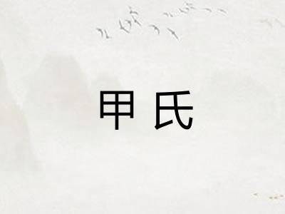 甲氏 甲氏