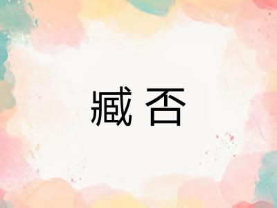 臧否 臧否