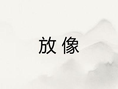 放像 放像