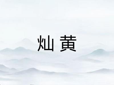 灿黄 灿黄