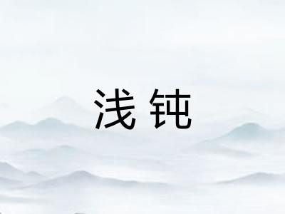 浅钝 浅钝
