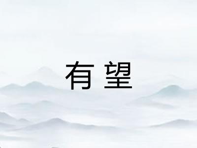 有望 有望