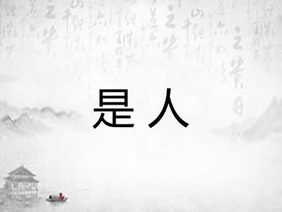 是人 是人