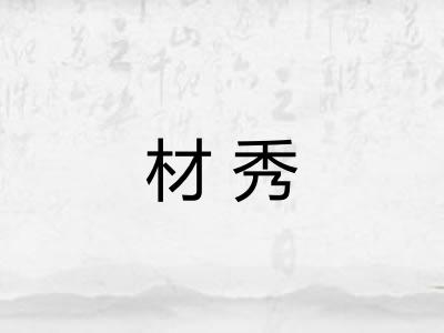材秀 材秀