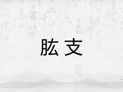 肱支 肱支
