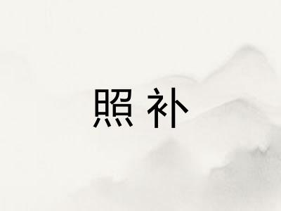 照补 照补