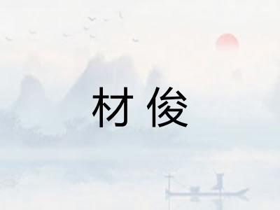 材俊 材俊