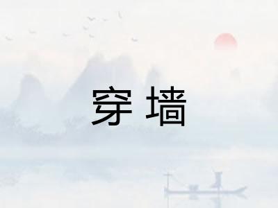 穿墙 穿墙
