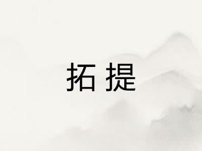 拓提 拓提
