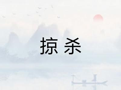 掠杀 掠杀