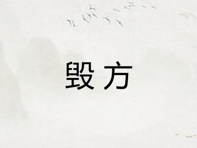 毁方 毁方