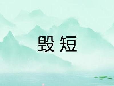 毁短 毁短