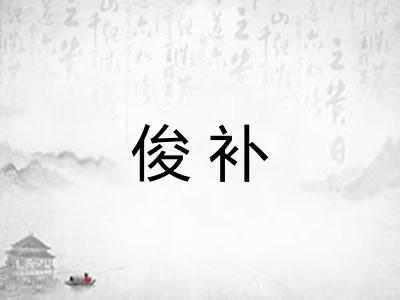 俊补 俊补