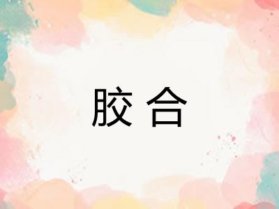 胶合 胶合