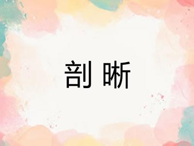 剖晰 剖晰