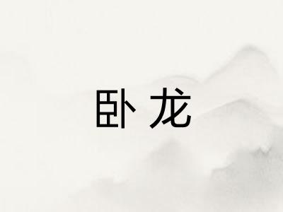 卧龙 卧龙