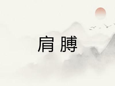 肩膊