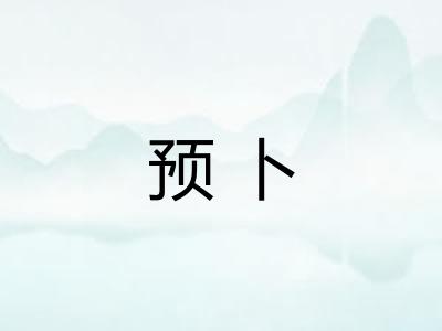 预卜 预卜