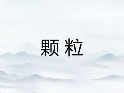 颗粒 颗粒
