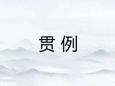 贯例 贯例
