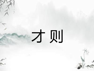 才则 才则