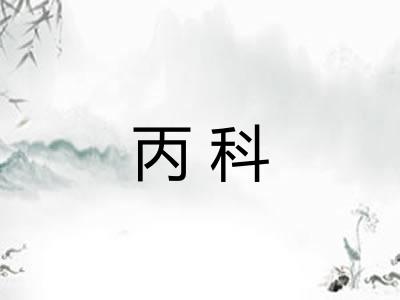 丙科