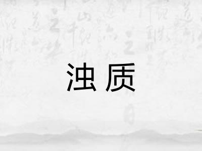浊质 浊质