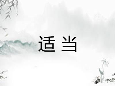 适当 适当