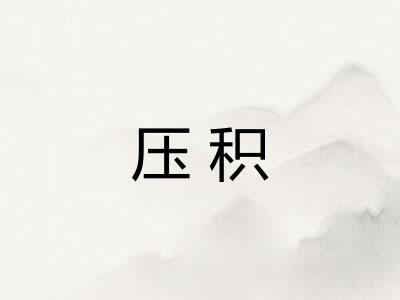 压积 压积
