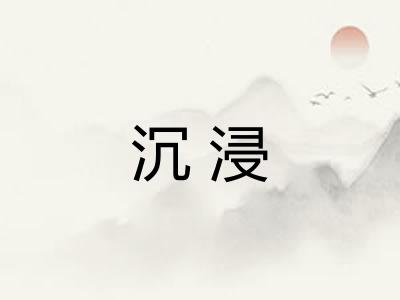 沉浸 沉浸