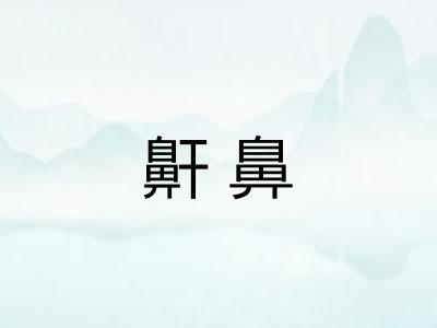 鼾鼻 鼾鼻