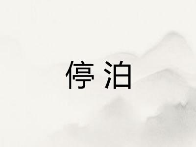 停泊 停泊