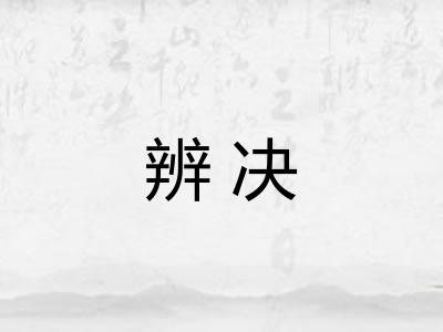 辨决 辨决